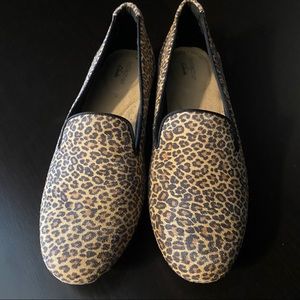 Clark's Cheetah Print Suede Loafers Size 7M